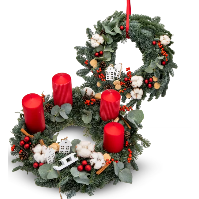 Christmas set of wreaths